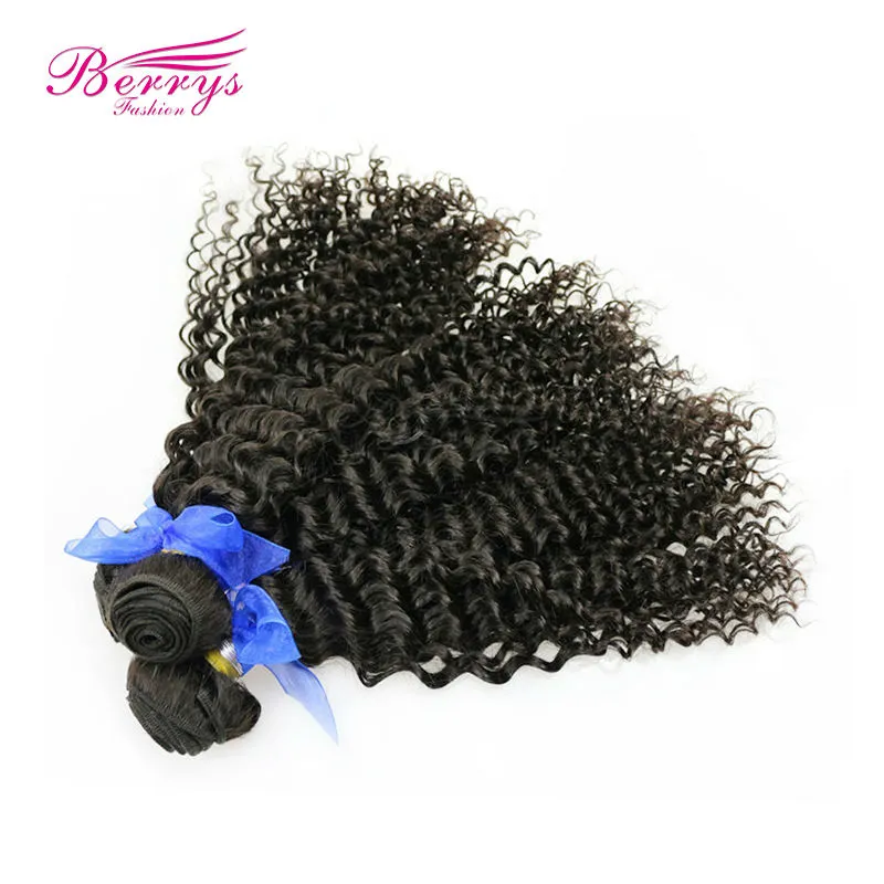 Yellow Band Virgin Human Hair Products 3Pcs  Kinky Curly Hair Berrysfashion