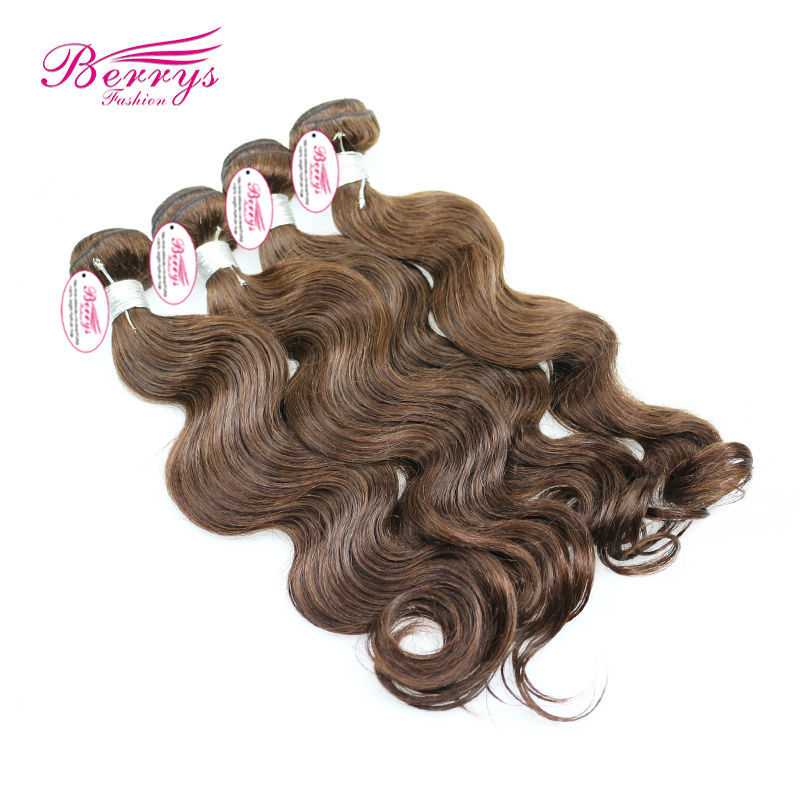 Malaysian Body Wave Virgin Hair 3pcs/lot (12"-28") Color #4 New Arrived Light Brown Malaysian Human