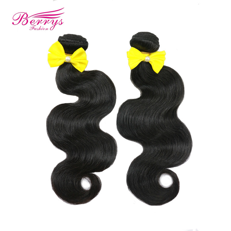 Sliver Band Remy Hair Body Wave 3pcs/lot 10in-28in natural color thick and soft Berrysfashion Hair Products