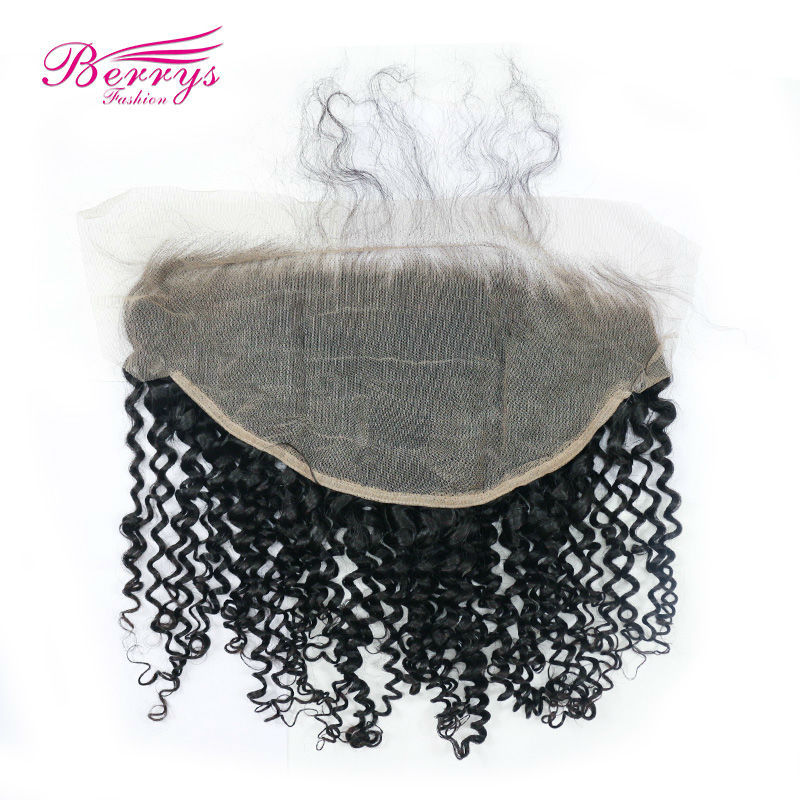 13*6 Lace frontal with Brazilian Virgin kinky curly 3pcs Hair, tight curl Hair Extensions TOP Qualit