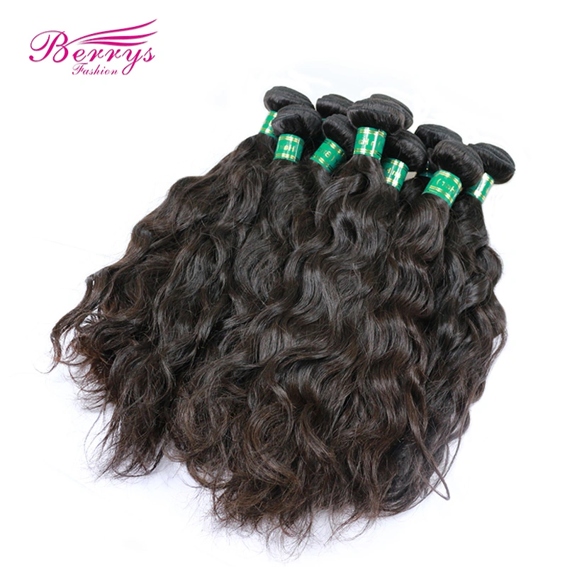 Wholesale Natural Wave Wet And Wavy Yellow Band Virgin Human Hair Best Water Wave Virgin Hair 100% Unprocessed 10 PCS