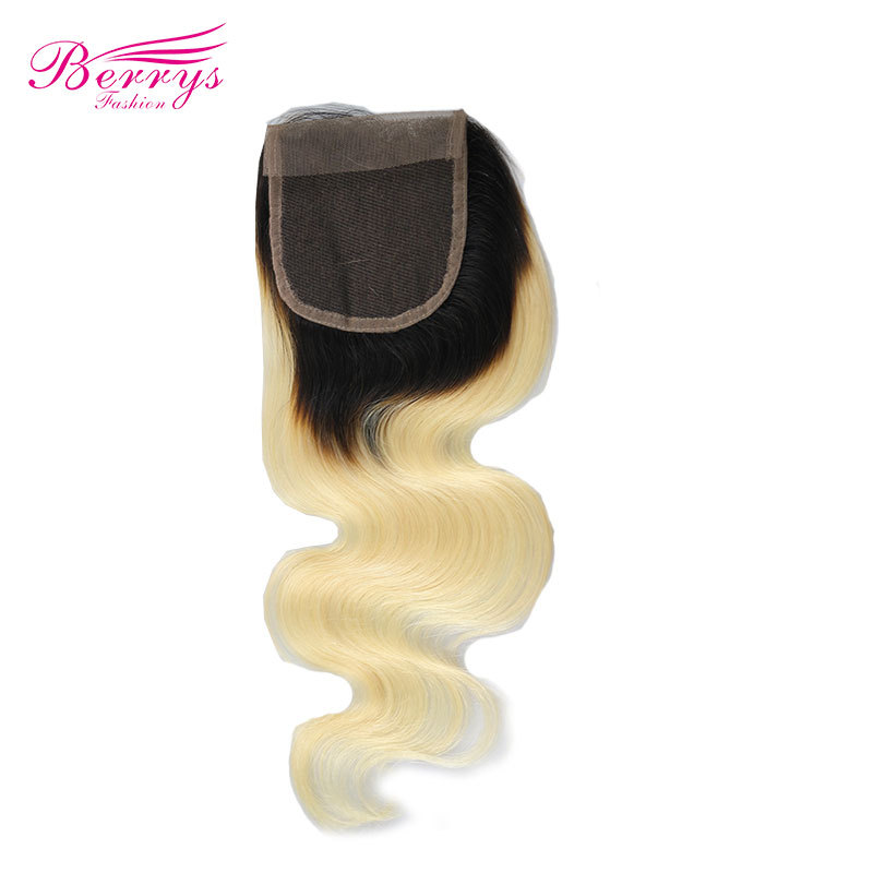 Berrys Fashion Hair 1B/613 Brazilian Body Wave Virgin Hair 3pcs with 1 pcs Closure