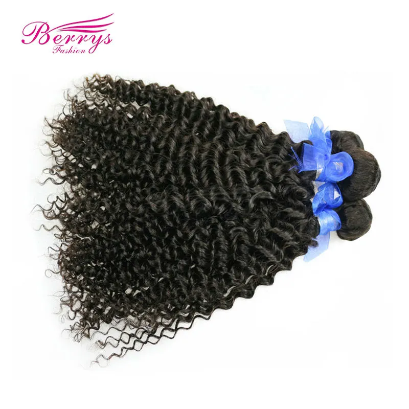 Yellow Band Virgin Human Hair Products 3Pcs  Kinky Curly Hair Berrysfashion