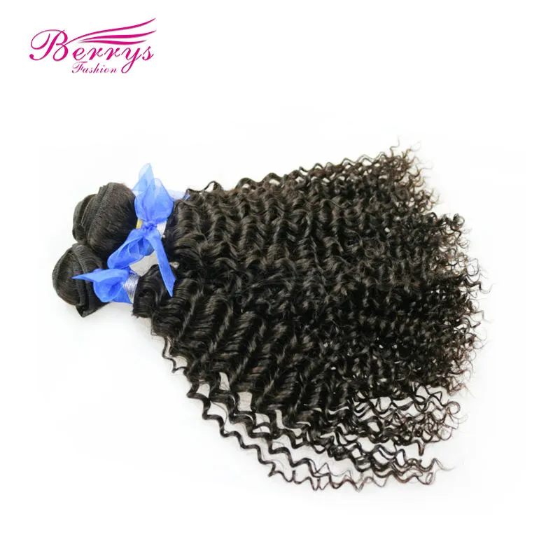 Yellow Band Virgin Human Hair Products 3Pcs  Kinky Curly Hair Berrysfashion