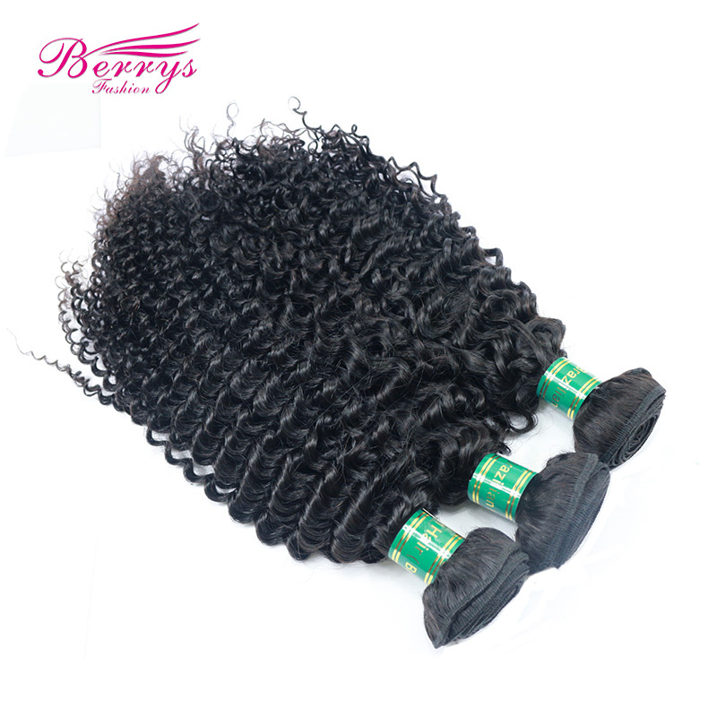 13*6 Lace frontal with Brazilian Virgin kinky curly 3pcs Hair, tight curl Hair Extensions TOP Qualit