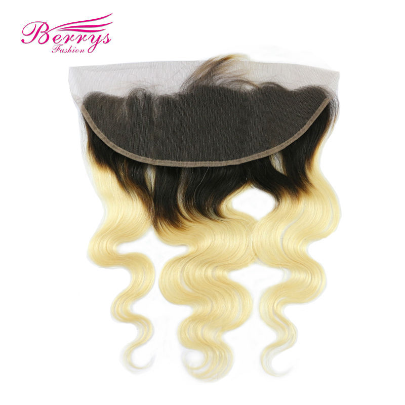 13*4 1b 613 frontal 100% Virgin hair 1b roots/613 # body wave with bleached knots can be Dyed and Bleached