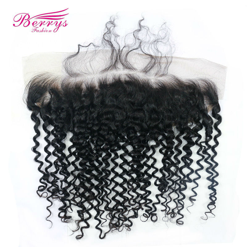 13*4 Lace Frontal Pre Plucked Brazilian Virgin Hair kinky Curly Hair 3pcs Hair Extensions
