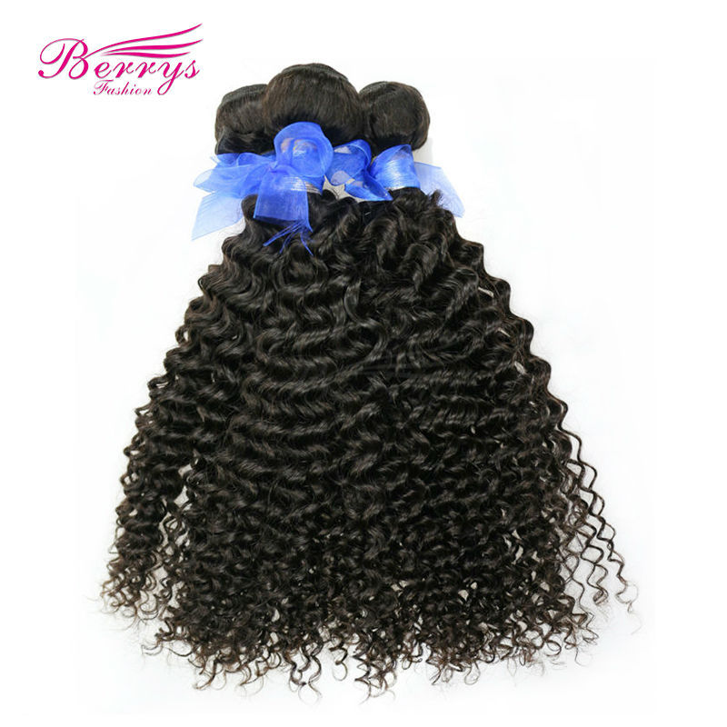 Yellow Band Virgin Human Hair Products 3Pcs  Kinky Curly Hair Berrysfashion