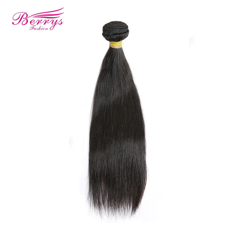 Remy Hair Straight Hair Extensions 10-28 inch 1 pcs Hair Free Shipping Natural Color Berrys Fashion