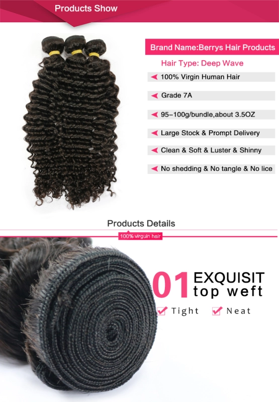 4 Bundles Combodian Remy Hair Deep Wave Unprocessed Virgin Human Hair