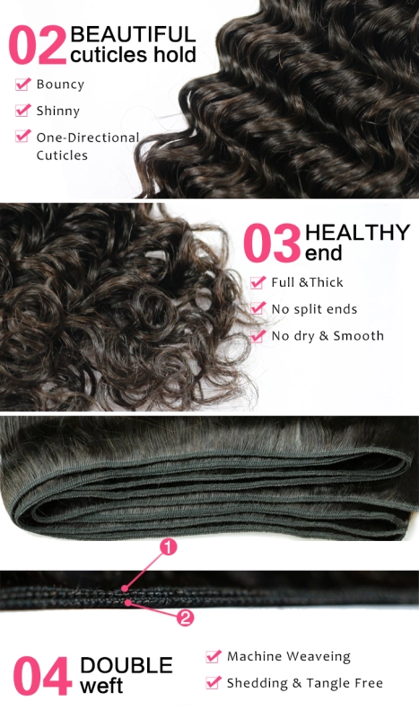 Deep Wave/ Curly Beautiful Queen Hair 1 pcs Good Quality Remy Hair Extension Berrys Fashion