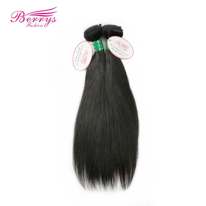 Brazilian Straight Human Hair 2 Bundles + Lace 13*4Frontal 100% Unprocessed Berrys Hair Product no Tnagle No Shedding