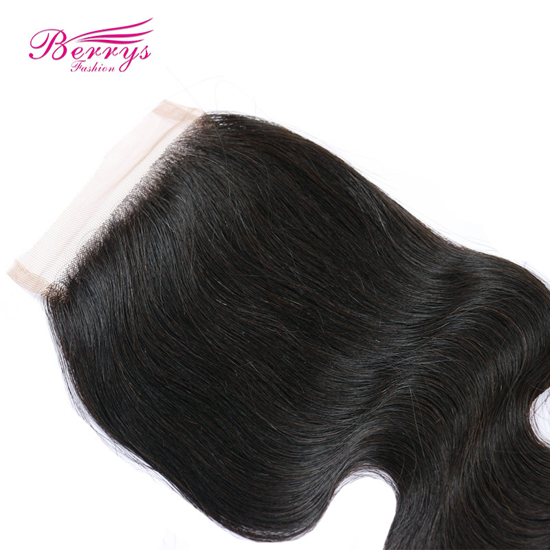 7A brazilian body wave closure Brazilian Lace Closure Bleached Knots Closures Free Part Virgin Human Hair Closure Berrys Fashion