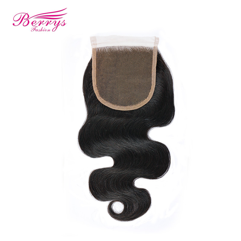 7A brazilian body wave closure Brazilian Lace Closure Bleached Knots Closures Free Part Virgin Human Hair Closure Berrys Fashion