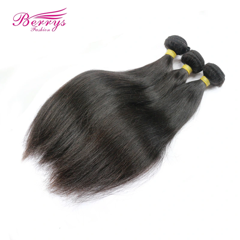 Berrys Fashion products Sliver Band Brazilian Virgin Hair Straight weave Soft Hair Extension 3PCS Unprocessed straight hair extensions