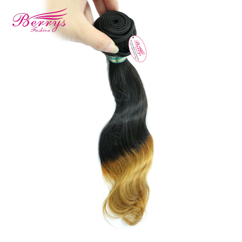 New Hair Brazilian Body Wave Ombre Hair Two Tone 1b &27 Hair 100% Virgin Human Hair