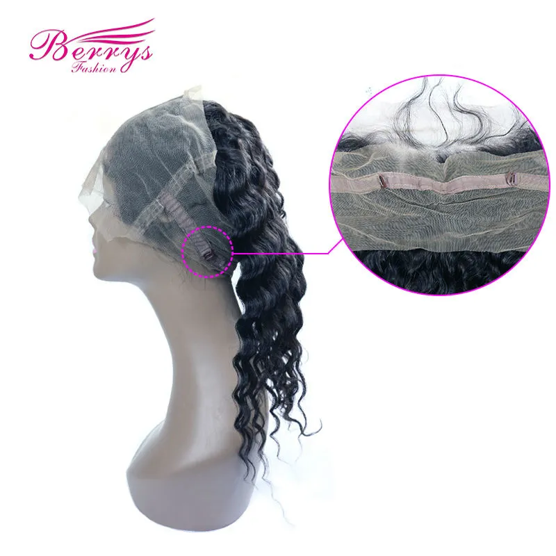 Brazilian Deep Wave Hair 2 Bundles + 22*4 360 Frontal Virgin Human Hair 2pcs with 1pc 360 Frontal Unprocessed Berrys 100% Virgin Human Hair Products