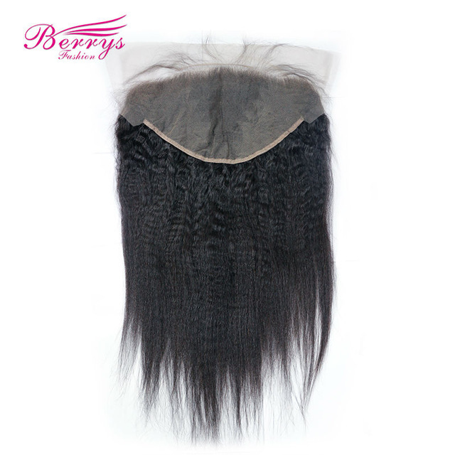 1pc 13*6 Kinky Straight Lace Frontal with Bleached Knots 100% Virgin Human Hair Top Frontal