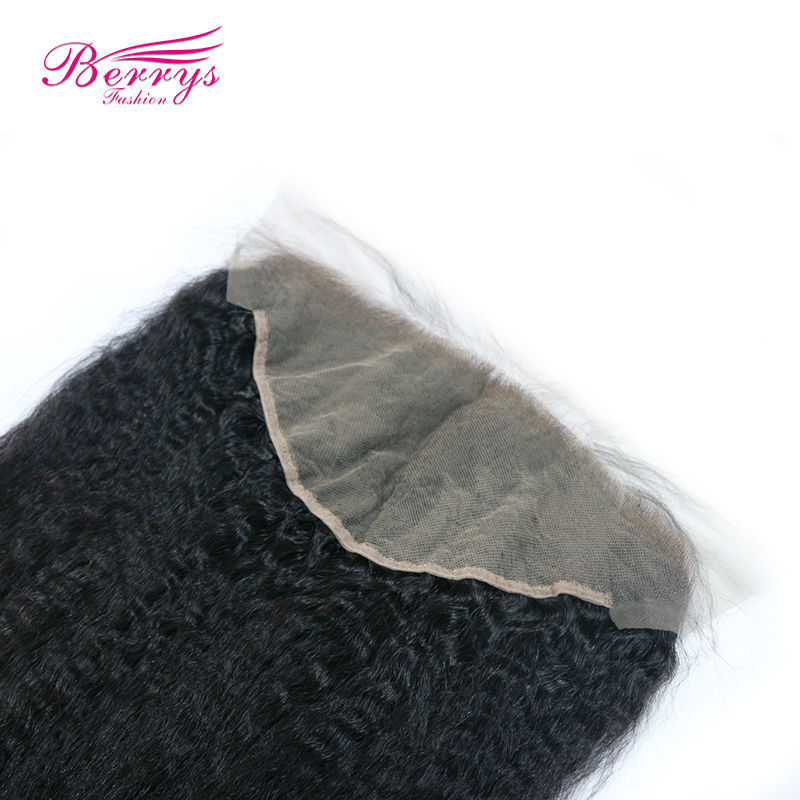 1pc 13*6 Kinky Straight Lace Frontal with Bleached Knots 100% Virgin Human Hair Top Frontal