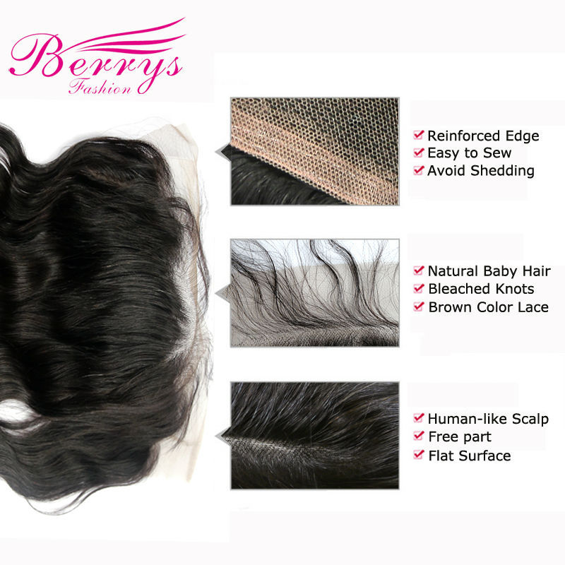 New Arrival 100%Virgin Human Hair Body Wave Human Hair 13x6 Lace Frontal Free Part Bleached Knots with Baby Hair