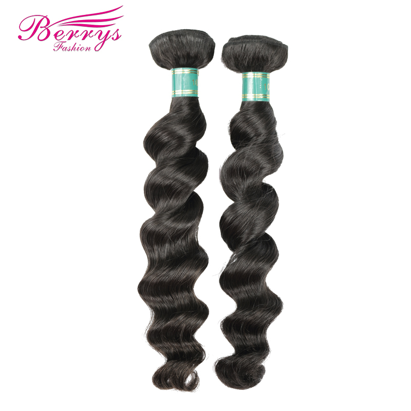 Brazilian Loose Wave Hair 2 Bundles +4*4 Closure Unprocessed Berrys 100% Virgin Human Hair Products