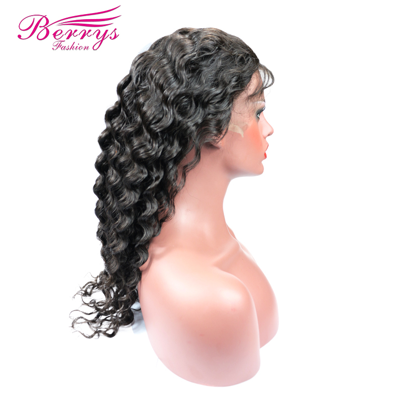 Full Lace Human Hair Wig 100% Virgin Hair Loose Wave Wig with Natural Baby Hair