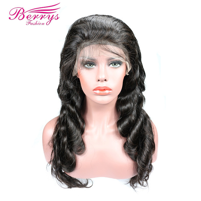 Full Lace Human Hair Wigs Brazilian Virgin Hair Body Wave Human Hair Lace Wigs Berrys Fashion Hair Extension