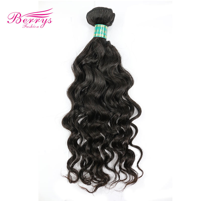 Brazilian Water Wave Hair 2 Bundles +4*4 Closure Unprocessed Berrys 100% Virgin Human Hair Products No Tangle No Shedding No Bad Smells