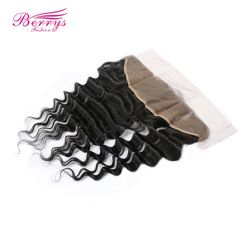 HD Lace Frontal 13x4" Brazilian Loose Wave Human Hair Closure Free Part with Natural Hairline Virgin Hair Extensions Berrys Fashion