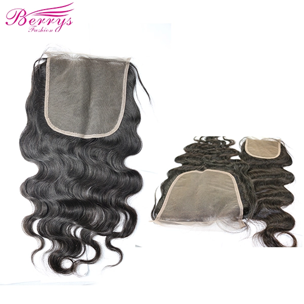 New Arrival Lace closure 6* 6 Brazilian Body Wave 100% Human hair 10-20 Natural Hairline Berrys Fashion