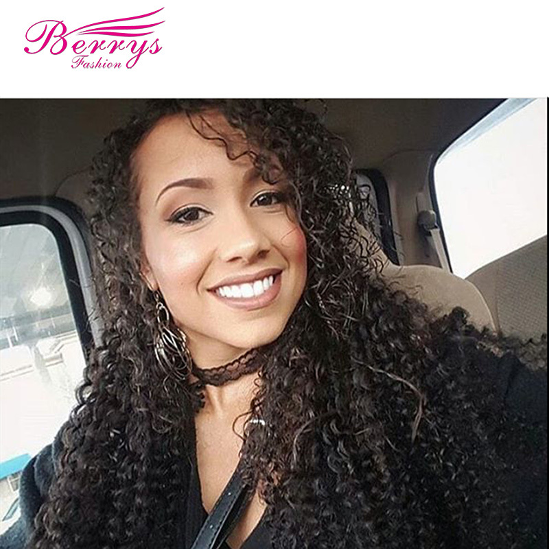 Berrys Fashion Beautiful Queen Hair Brazilian Virgin Hair 4 Bundles Kinky Curly Hair Weave Unprocessed Curly Brazilian Hair Extensions