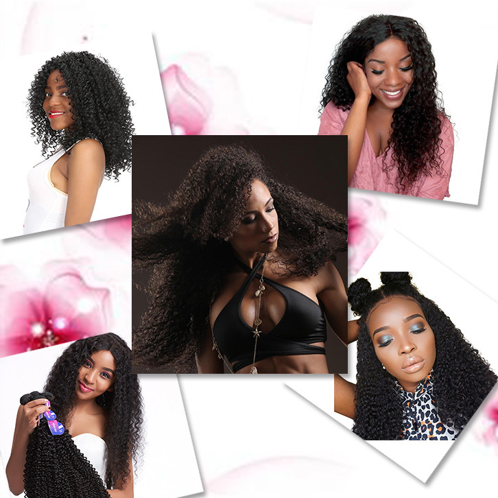 1pc Kinky Curly Unprocessed Virgin Brazilian Hair 10-28inch Natural Color Human Hair