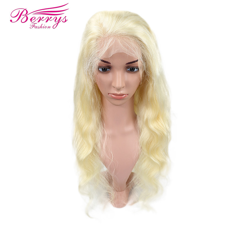 Hot Selling Berrys Fashion Hair 613 Blonde Full Lace Wig 130% Density Body Wave Texture with Bleached Knots Natural Hairline