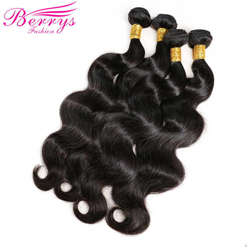 Brazilian Body Wave Hair Extensions 10-28 inch 100% Remy Human Hair Bundles Free Shipping Natural Color