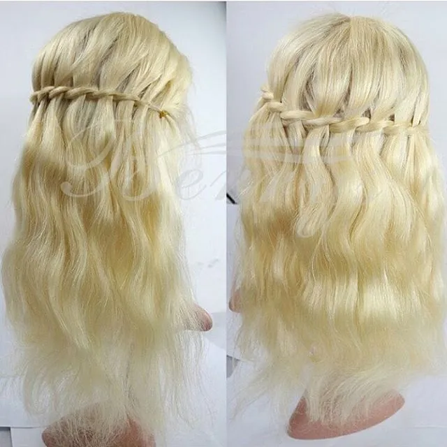 Hot Selling Berrys Fashion Hair 613 Blonde Full Lace Wig 130% Density Body Wave Texture with Bleached Knots Natural Hairline