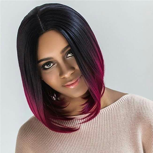 1b color Bob Straight Full Lace 100% Human Hair Wigs With Natural Baby Hair can be Dyed and Bleached