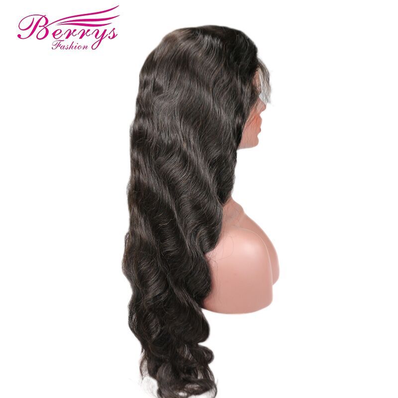 Full Lace Human Hair Wigs Brazilian Virgin Hair Body Wave Human Hair Lace Wigs Berrys Fashion Hair Extension
