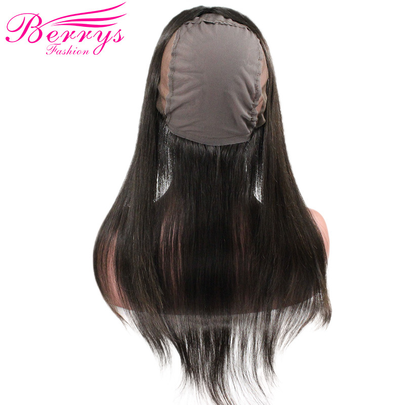 Free Shipping Berrys Fashion 360 Lace Frontal Straight Peruvian Human Hair 100% Virgin Human Hair