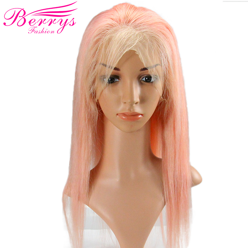 Berrys Fashion New Arrival Pretty Fashion Pink Full Lace Wig Dyed from 613 Full Lace Wig High Quality Hair for New Year Makeup