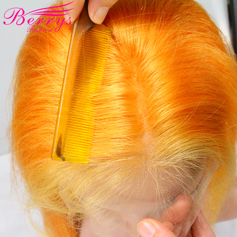 Berrys Fashion New Arrival Customized Pretty Fashion Yellow Full Lace Wig Dyed from 613 Full Lace Wig High Quality Hair for New Year Makeup