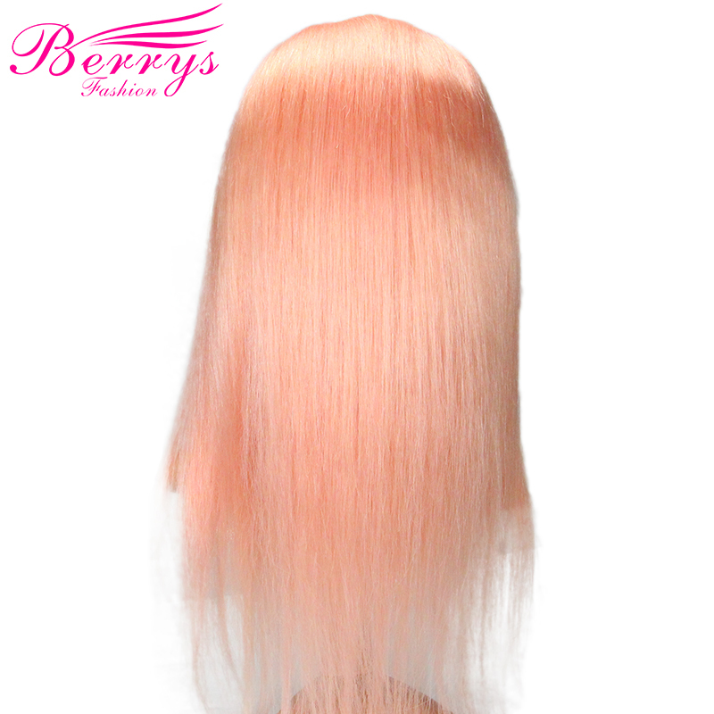 Berrys Fashion New Arrival Pretty Fashion Pink Full Lace Wig Dyed from 613 Full Lace Wig High Quality Hair for New Year Makeup