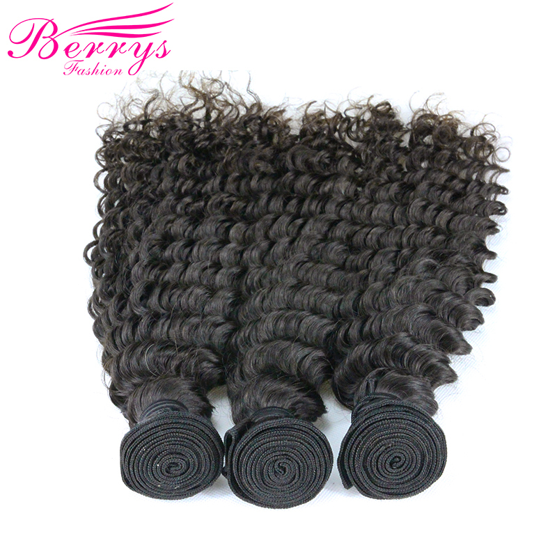 3 Bundles Deep Wave Brazilian Raw Hair With Closure Unprocessed 100% Raw Hair with 4x4 Lace Closure