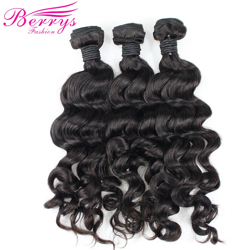 3 Bundles Loose Wave Brazilian Raw Hair With Closure Unprocessed 100% Raw Hair with 4x4 Lace Closure