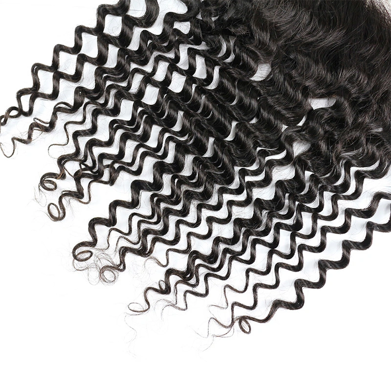 Berrys Fashion  Deep Wave Hair 3 Bundles &amp; 1 Frontal 100% Remy Human Hair with Afforable Price