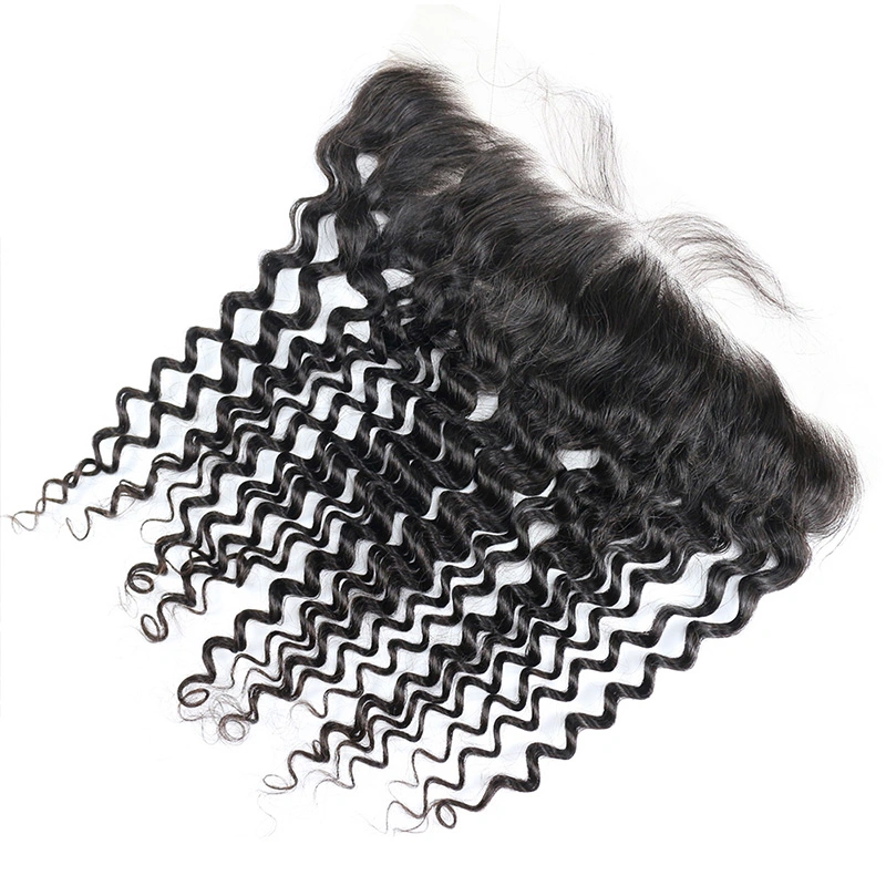 Berrys Fashion  Deep Wave Hair 3 Bundles &amp; 1 Frontal 100% Remy Human Hair with Afforable Price