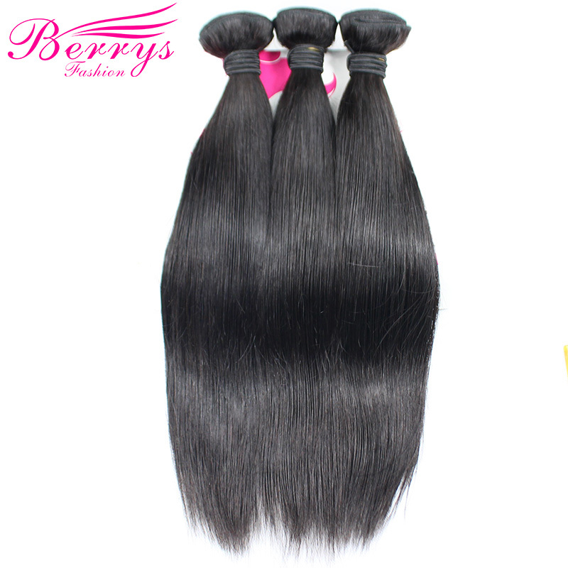 Berrys Fashion  Straight Hair 3 Bundles &amp; 1 Frontal 100% Remy Human Hair with Afforable Price