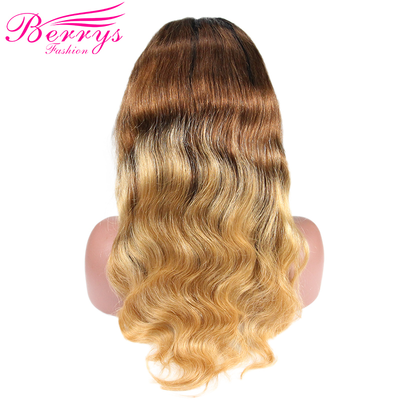 New Arrival Body Wave 3 colors, 1b#4#/27 Full Lace Wig 130% Density with Bleached Knots