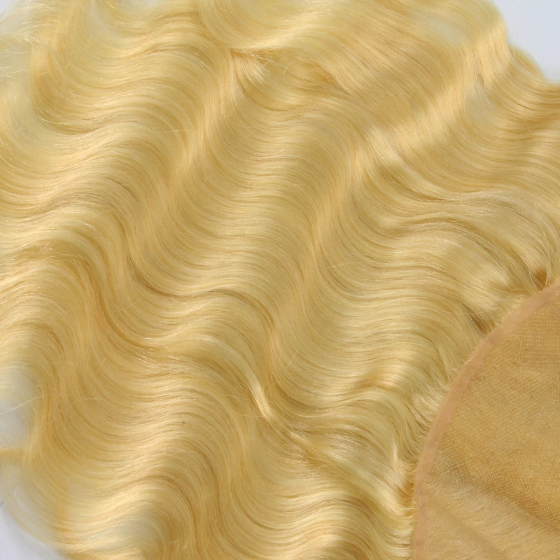 Top Quality Body Wave Blonde 13*6 Lace Frontal with Natural Hairline and Bleached Knots