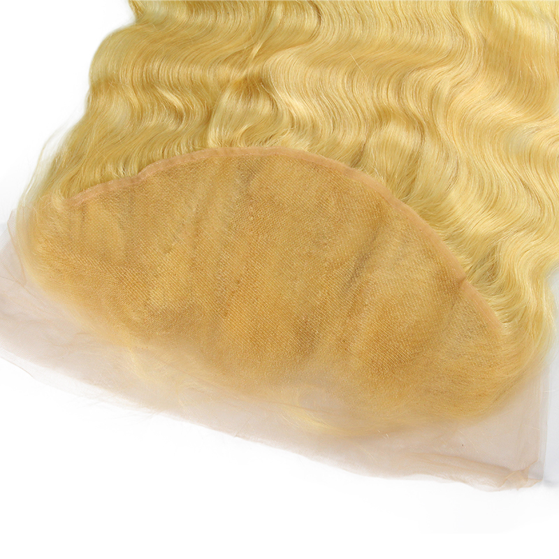 Top Quality Body Wave Blonde 13*6 Lace Frontal with Natural Hairline and Bleached Knots