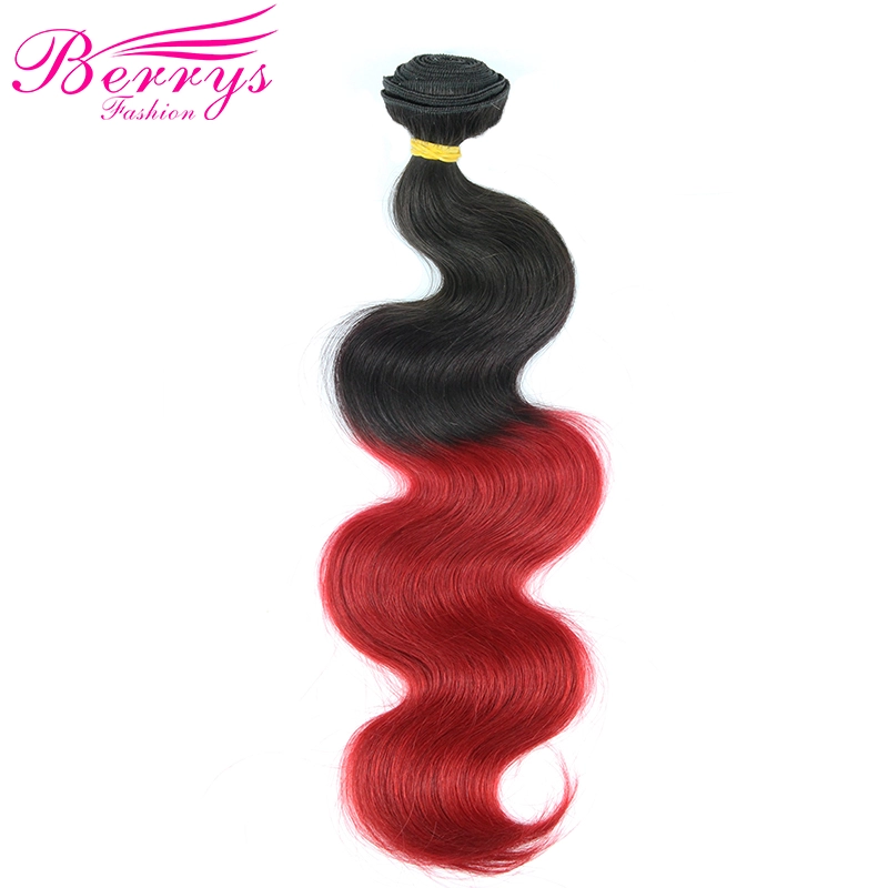 New Arrival 1b# Red Hair Body Wave 3pcs/lot Bleached from 100% Virgin Human Hair with Good Quality Ombre Hair